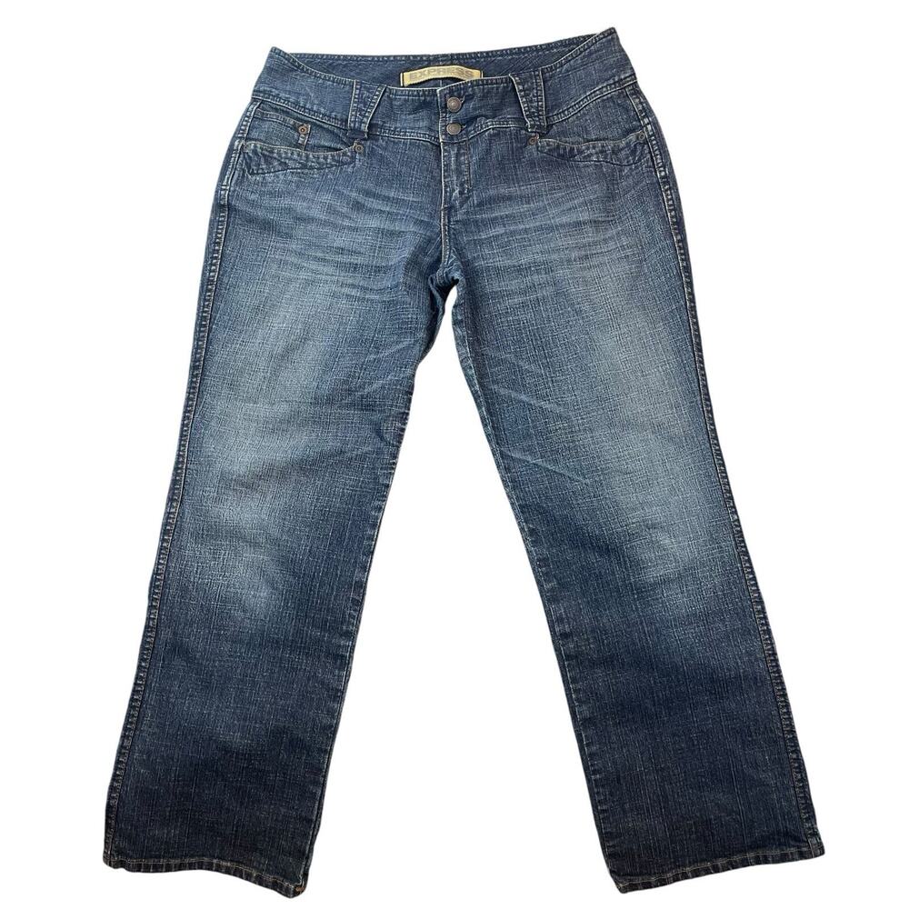 Vintage Y2K Express Precision Cut Jeans Womens Size 13/14 Denim Stretch Mom